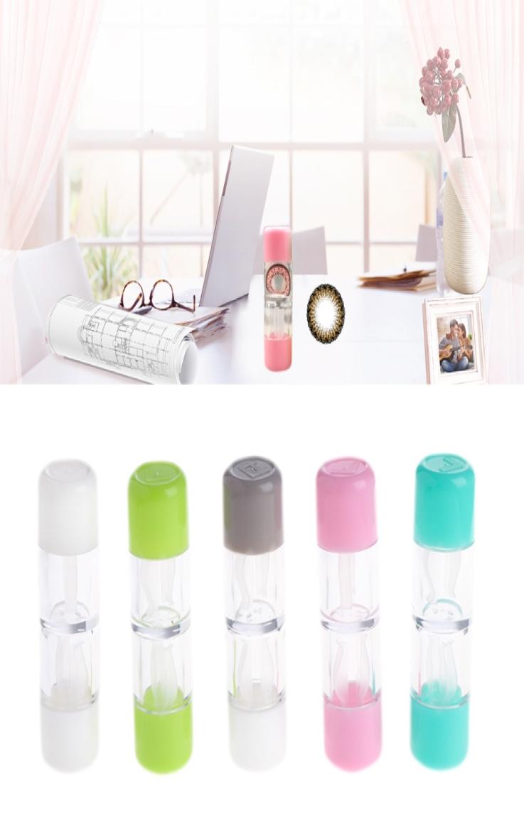 

New Contact Lens Box Bottle Plastic Objective Travel Portable Case Storage Container Travel Contact Lenses Case7874196