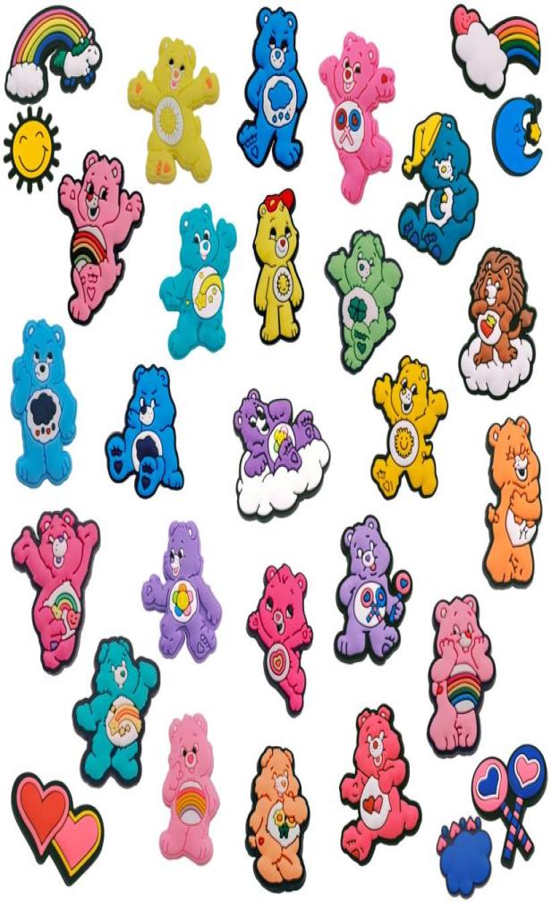 

Shoe Parts Accessories 30 Random Cute Cartoon Bears Charms For Croc Sandals Button Wristband Bracelet Decoration Boys Girls Drop D3447160