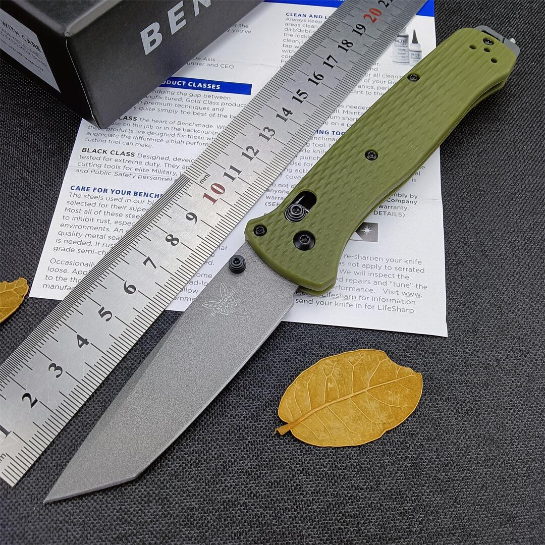 

Benchmade 537 Green Bugout AXIS Folding knife Grivory fiber handle D2 Blade Pocket/Survival/EDC Knives 537GY C07 Tactical BM 535 485 9400 940 15080 15535 knifes