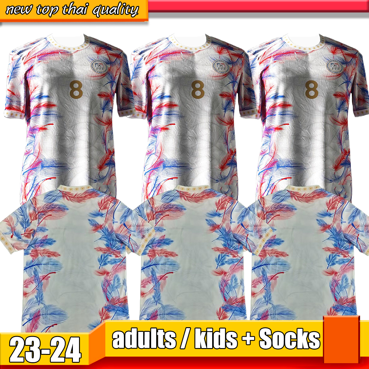 

Villanueva 2023 Philippines Soccer Jerseys 23/24 OTT Etheridge Azkals Patino Palla Woodland Silva 2024 national team Football Shirts men uniforms Jerseys de futbol, 01