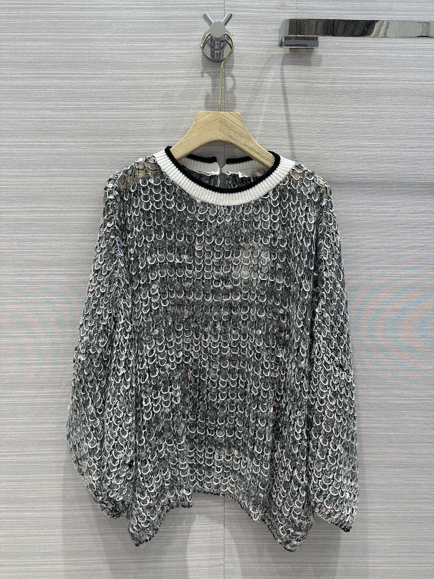 

2023 New Summer Autumn Milan Runway Sweater Crew Neck Women' Sweaters High End Jacquard Pullover Women Designer Sweater 0419-3, Picture color