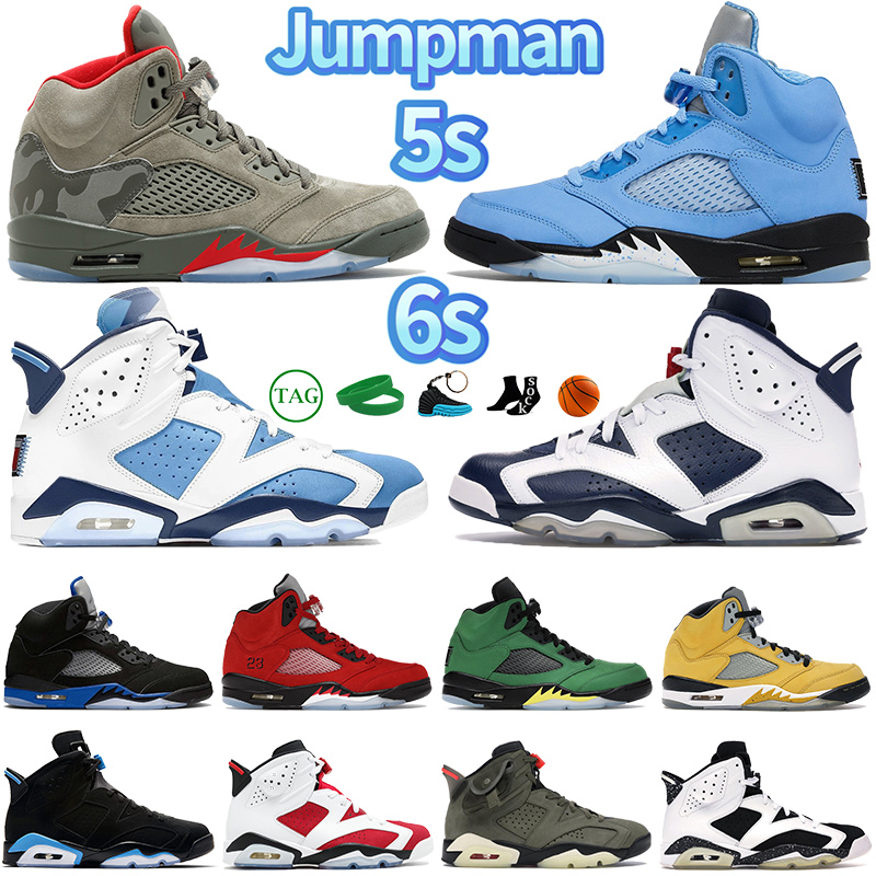 

High-top jumpman 5s 6S basketball shoes men trainers 5 6 sports sneakers Black Metallic Camo Racer Blue Raging Red Cactus Poison Green Chrome outdoor trainer, #4- camo