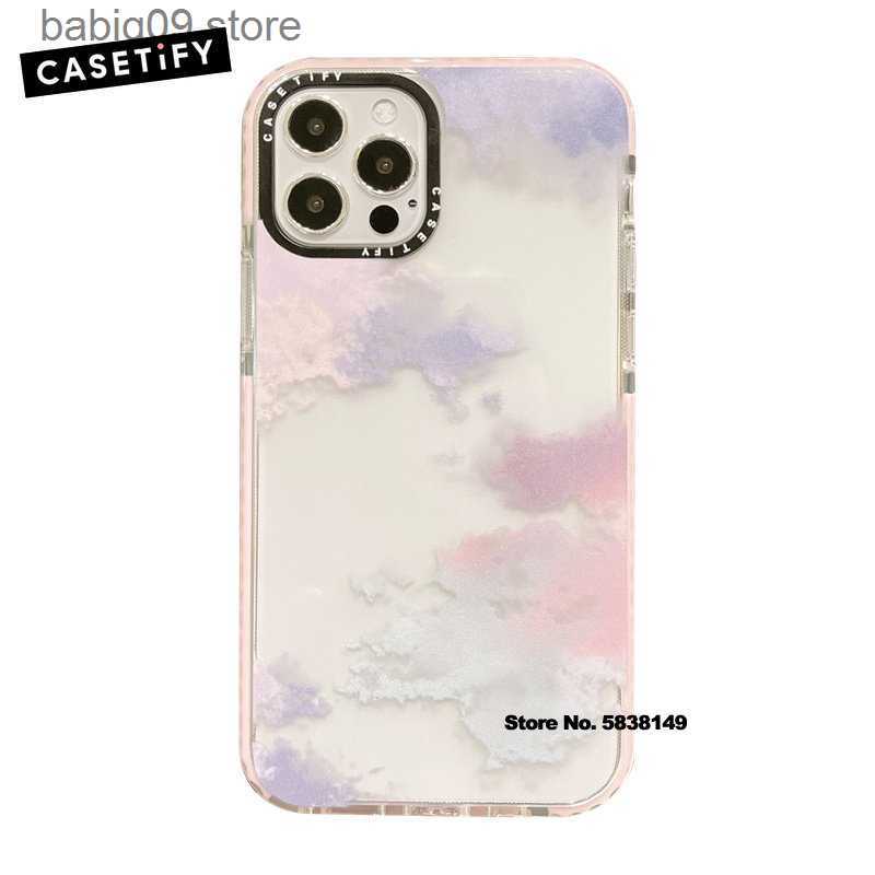 

Cell Phone Cases CASETIFY Colorful Clouds TPU Case for IPhone 13 11 12 14 Pro Max Mini X XR XS 7 8 Plus 14 Plus Shockproof Back Cover T230419