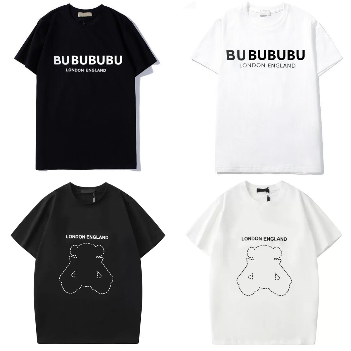 

London Bear Shirts Mens T shirt Womens Letter Printed Fashion TOP 100% Cotton Tees Short Sleeve Luxury Womens wear Bur tshirt designer Wholesale 10% Off for 2 Pieces, No.6( 2 pieces 10% off )
