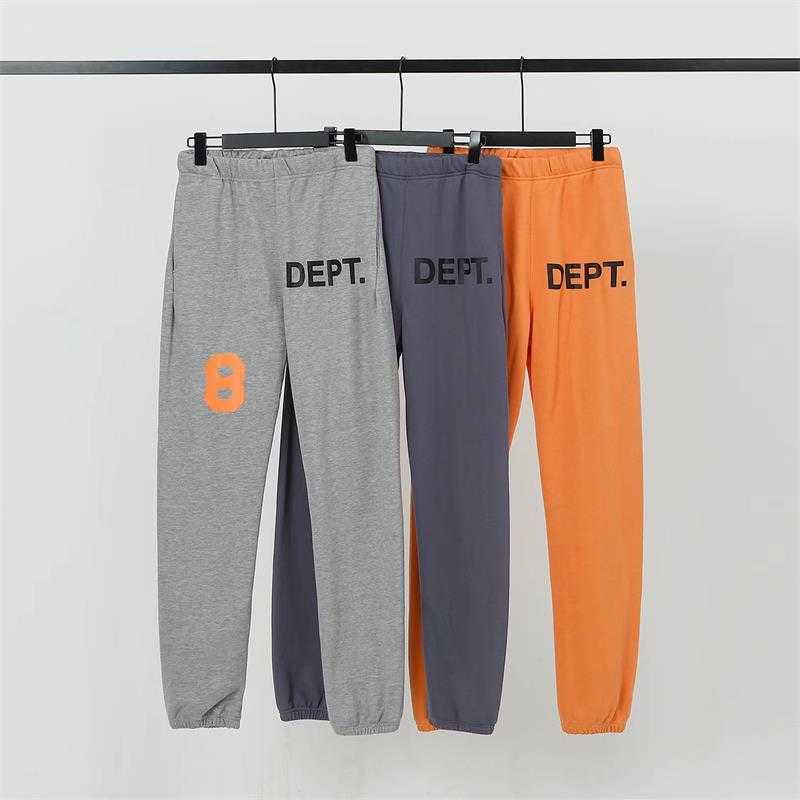 

Fashion Designer Clothing Galleryes Depts Casual pant Alphanumeric 8 Printed Elastic Loop Feet Collection Brand Pants Streetwear Jogger Trousers Sweatpants, Orange
