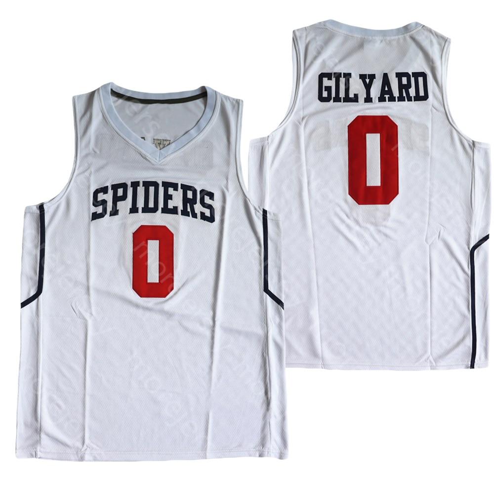 

NCAA College Richmond Spiders Basketball Jersey Jacob Gilyard Size S-3XL All Stitched Embroidery White Navy, As pic