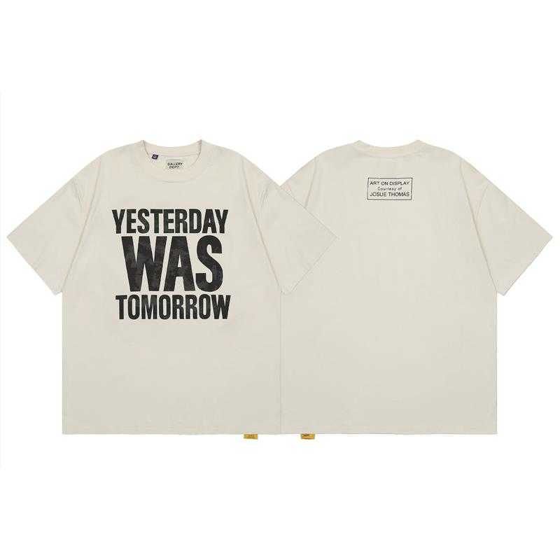 

Fashion Designer Clothing Tees Rock Tshirt Galleryes Depts. Yesterday Was Tomorrow Art the Kills Casual Streetwear Painted Hip hop Loose Oversize Sportswear, Khaki