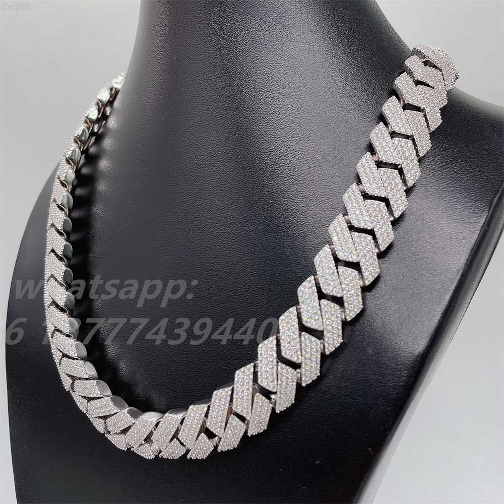 

luxury mens diamond bracelet cuban link diamond cuban necklace s925 moissanite cuban pass diamond test