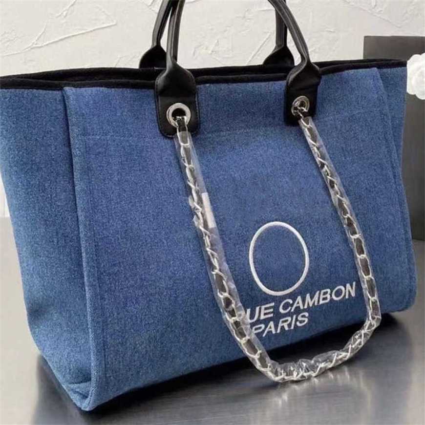 

80% Off Women's Handbags Luxury Canvas Embroidered Beach Bag Classic High Designer Large Female Backpack Small 8v4e, Sky blue