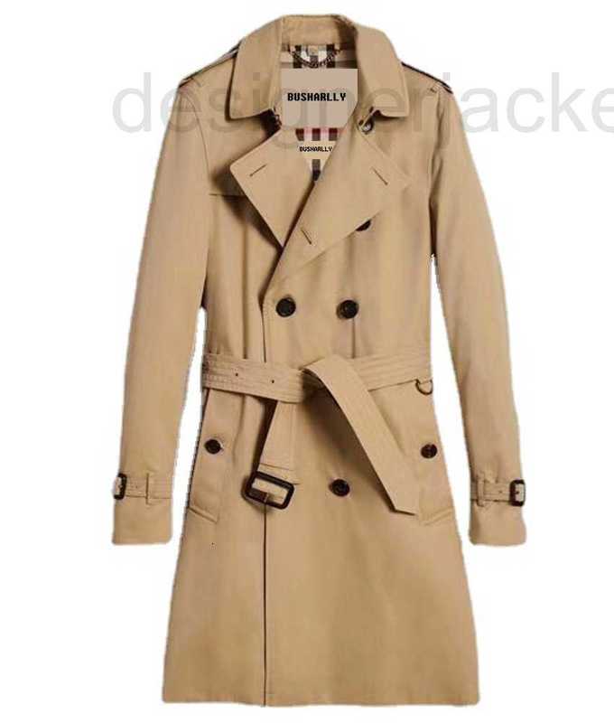 

Women' Trench Coats Designer Sandlin Classic Ham Fit Series Regular Double breasted Mid length Windbreaker Coat for Men 7905, Black8