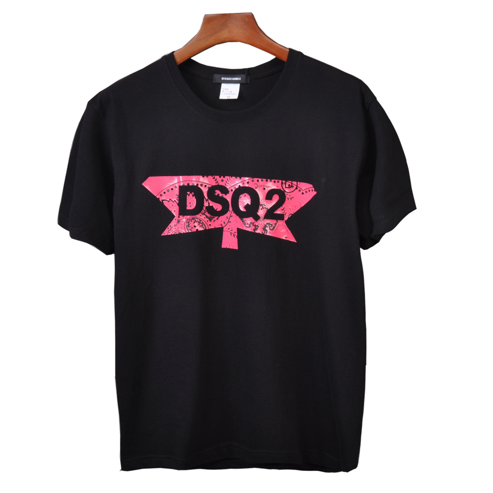 

DSQ2 ICON DSQUARED2 DSQ D2 Mens printed shirts t shirts Brand Classic Fashion Trend for Simple Street Short Sleeve DSQ 05, White