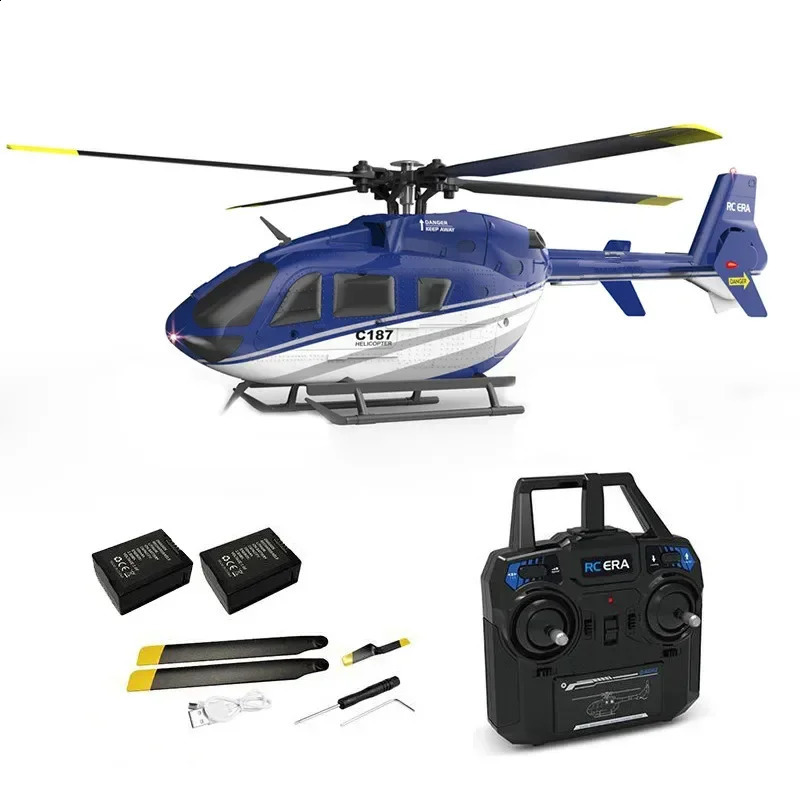 Electric/RC Aircraft ElectricRC Aircraft RC ERA C187 24G 4CH Helicopter Single Blade EC135 Scale 6Axis Gyro Electric Flybarless Remote Control RT-image-1036070021
