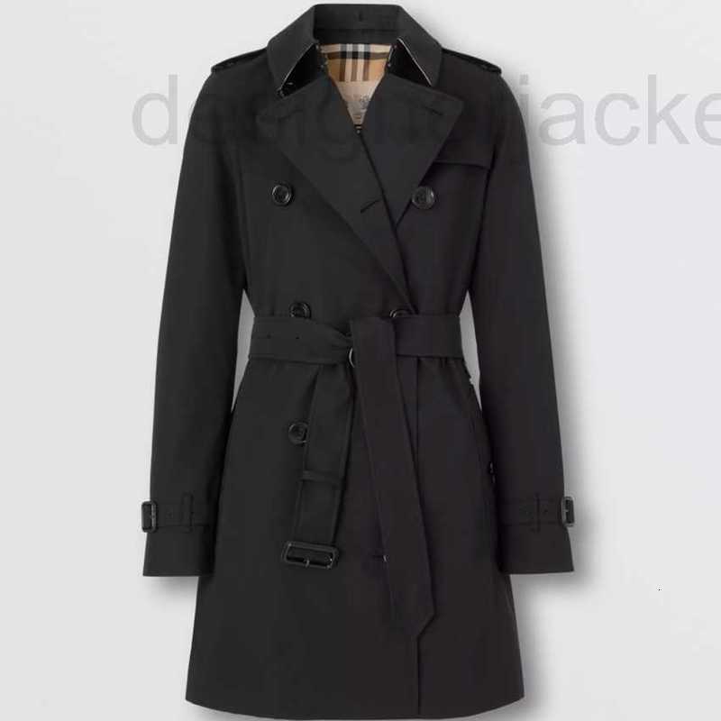 

Women' Trench Coats Designer 2023 New Kensingtons Short 5 Button British Style Double breasted EZRD, Black8
