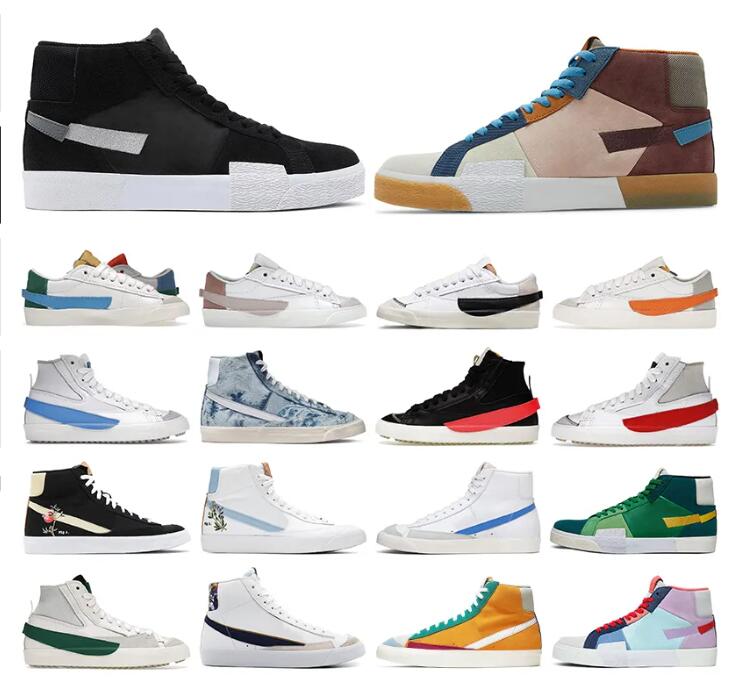 

Blazer Mid 77 Vintage Low Men Women Casual Shoes Black White Sunflower Cool Grey Pomegranate Indigo Mens Trainers Platform Sneakers size 36-45, 15