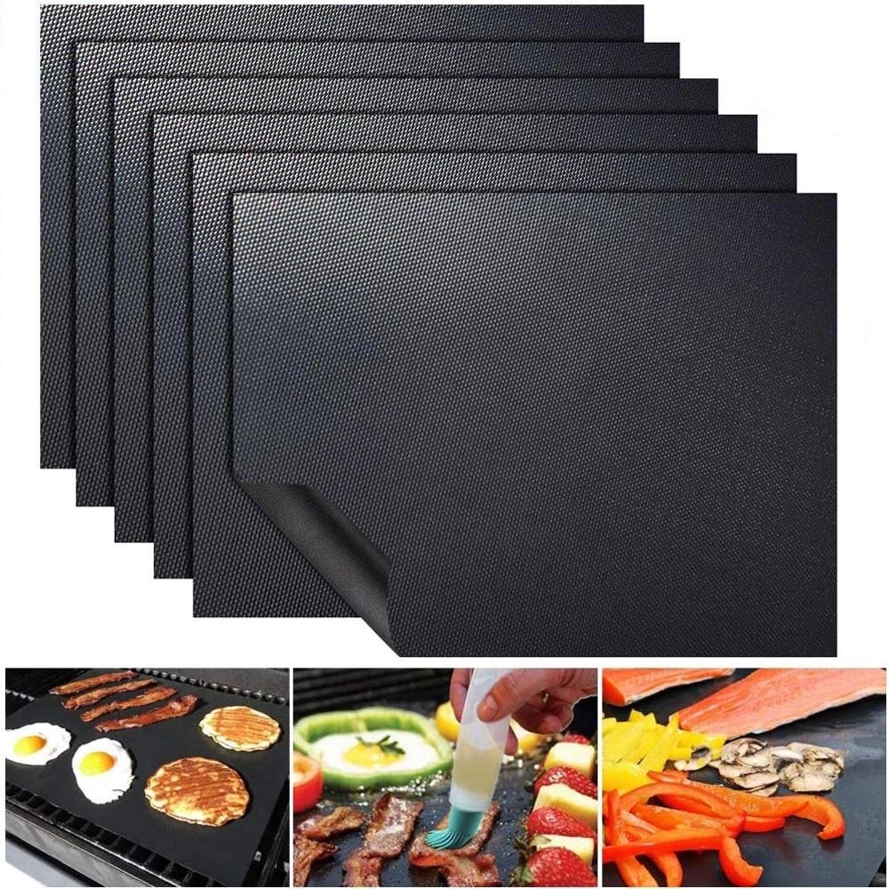 

Cooking Utensils Non-stick BBQ Grill Mat 40*33cm Baking Mat BBQ Tools Cooking Grilling Sheet Heat Resistance Easily Cleaned Kitchen Tools