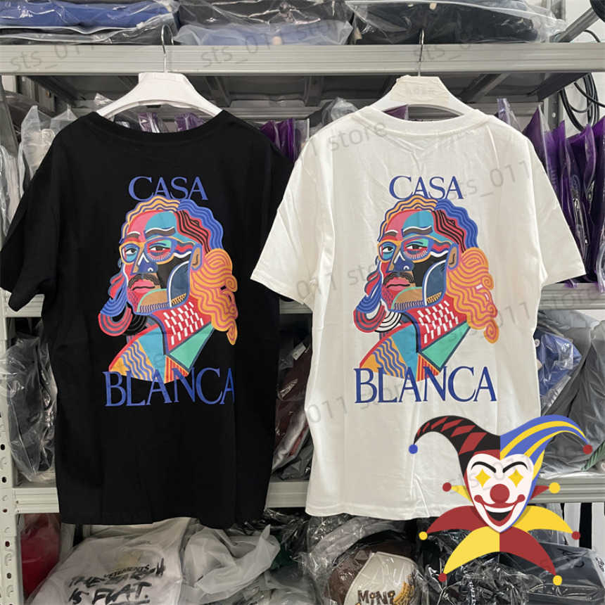 

Men' T-Shirts 2023ss Casablanca T-shirt Men Women Oversized Round Neck Short Sleeve T Shirt Top Tees T230419, 26