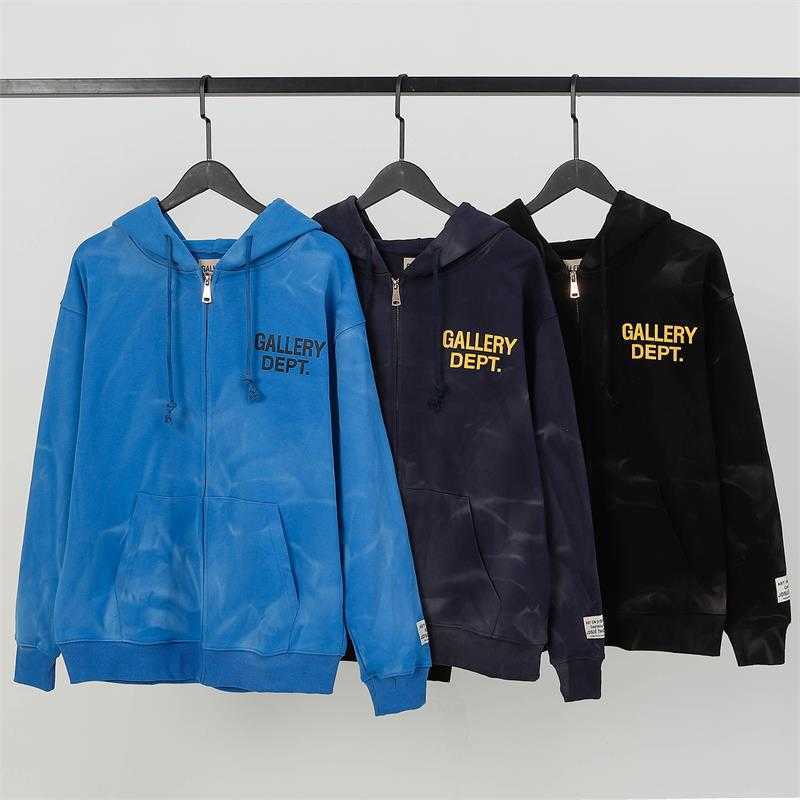 

Fashion Designer Clothing Galleryes Depts Hoodies Rock Men' Sweatshirts Autumn New Tie Dye Zipper Cardigan Sweatshirt High Street Cotton Loose Hooded Coat, Shipping fee