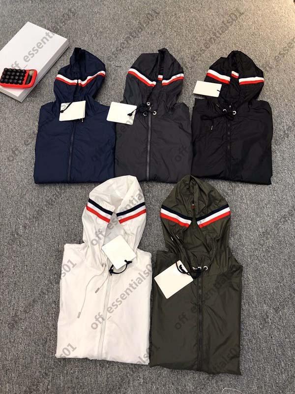 

"Grimpeurs" franch luxury brand windbreaker mens hooded jacket Lightweight sun protection clothing spring jackets Sleeve arm NFC functio Sil, Black (have nfc)