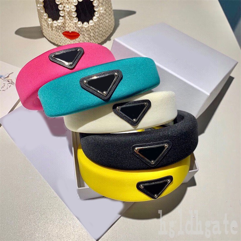 

Wide headband fabric triangles hairband enamels vintage accessories convenient tiaras leathers fluffy tiaras designer headbands hair hoop blue ZB043 F23