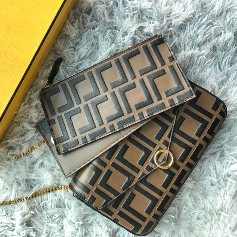 

3 piece lady shoulder satchel sling bags with box Luxury Designer triple Genuine Leather woman pochette CrossBody handbag Mens Women's Classic make up purses tote bag, Pink