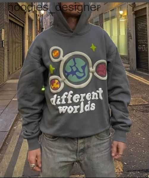 

hoodies designer Men's Hoodies Broken Planet Letter Print broken planet hoodie Harajuku Retro High Street Loose Pullover Oversized Men's Sweatshirt 3SM0M
