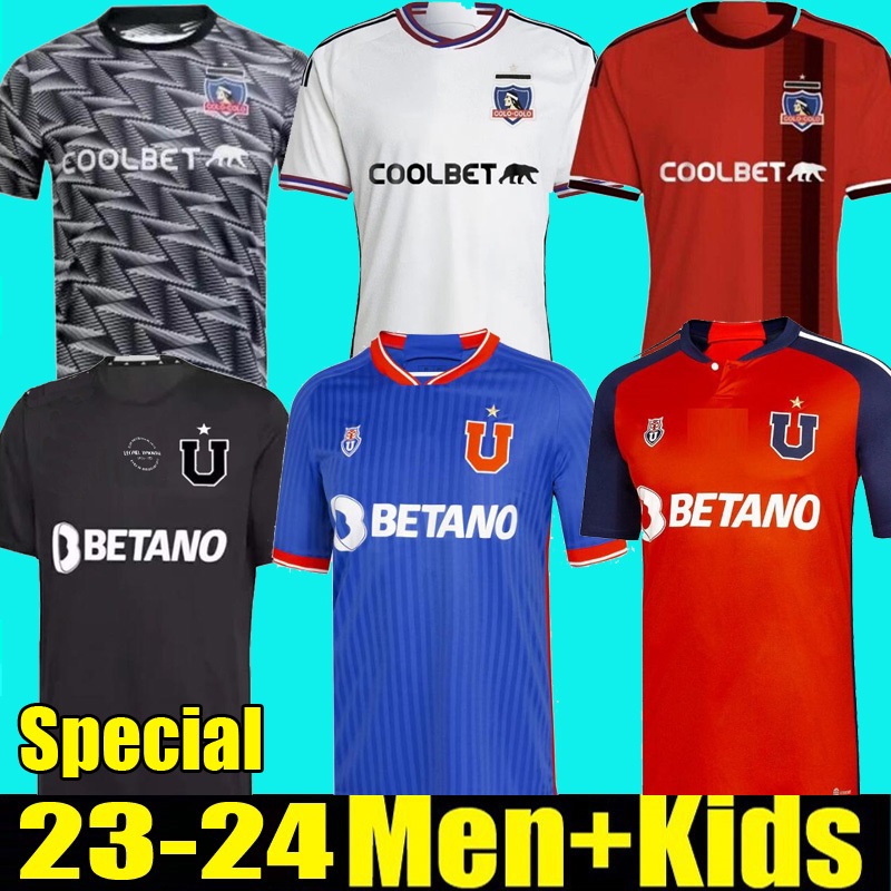 

23 24 Colo Colo third away Soccer Jerseys 2023 VALENCIA ARRIAGADA OPAZO Universidad de Chile Football Shirt home gold special uniforms, Home+patch