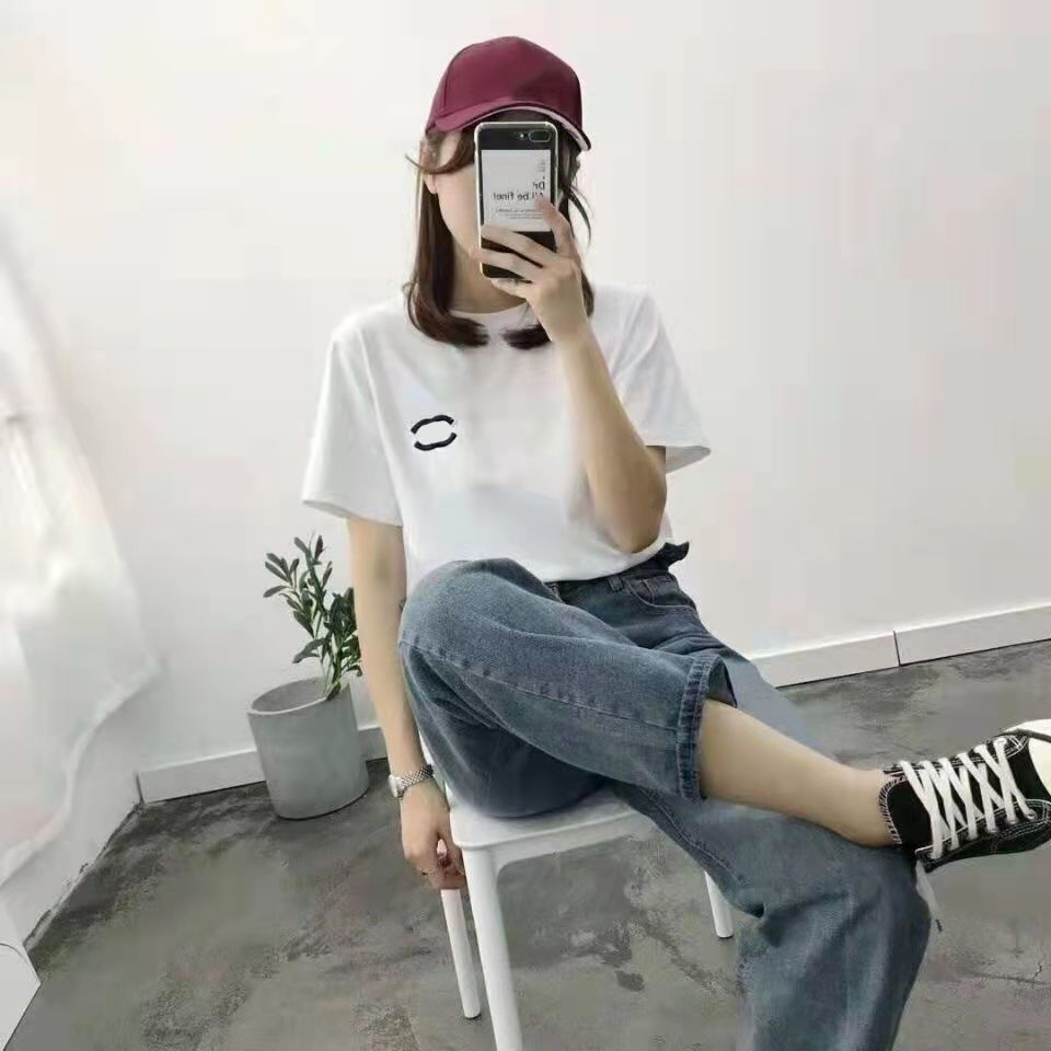

trendy France Paris Womens Clothing T-Shirt letter Print couple summer 100% Cotton Round neck 3XL 4XL Short sleeve tops tees 045Z, C11