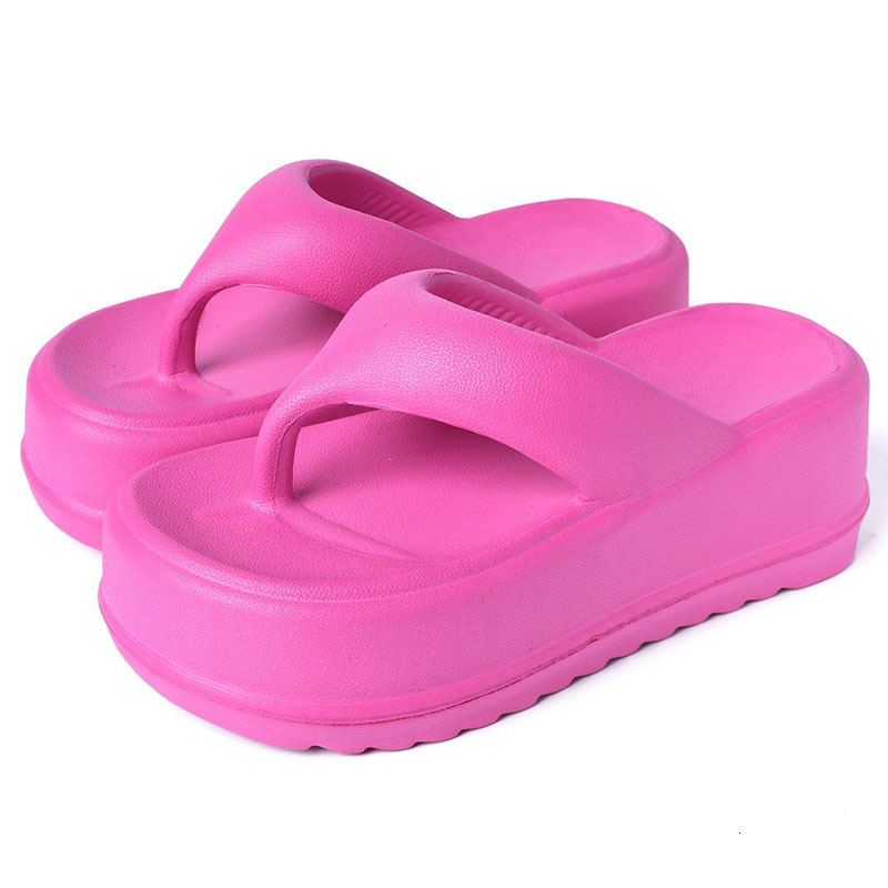 

Slippers 2023 Women Flip Flops Platform Summer Casual Shoes Flats Sandals Fashion Trend Wedges Walking Home Slides 230419, Pink