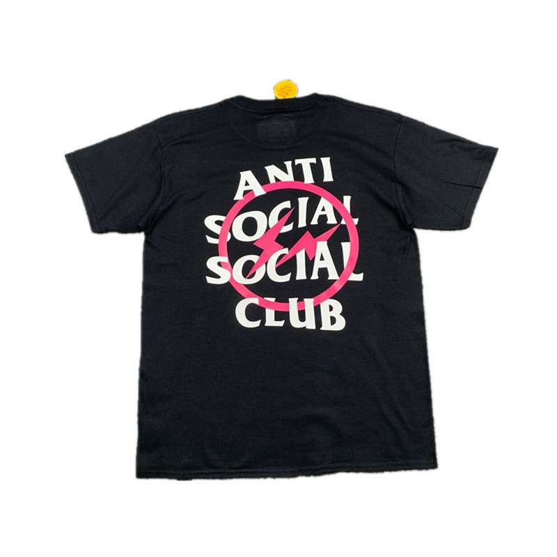 

Mei Chao Lightning Short Sleeve Men' T-Shirts Alphabet Print T-shirt Men' and Women' Loose Cotton Couple Top, Pink