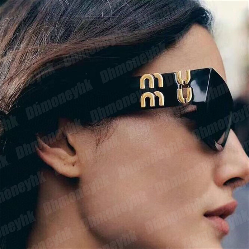 

Female Designers Sunglasses Full Square Adumbral Glasses Sunproof Polarized Eyewear Women Temple Golden Letter Mu Eyeglasses Beach Driving Sunglass