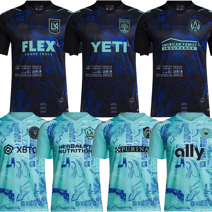 

23 24 MLS St. L ouis City Atlanta United soccer jersey One Planet Earth Day Parley Special edition 2023 2024 Austin FC LA Galaxy Charlotte LAFC Inter Miami football shirt, Houston