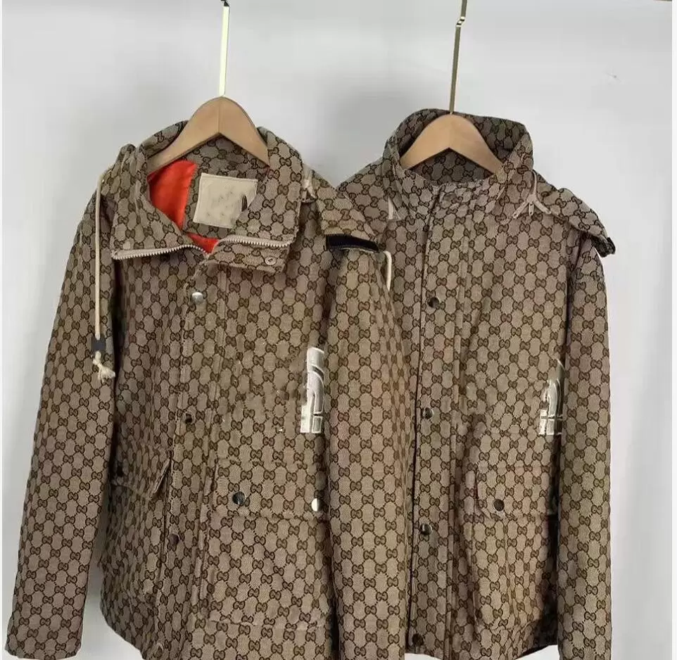 

2022GG Designer Mens Jackets Spring Coat Fashion Hooded hoodies Men Sports Outerwear Clothing Casual Zipper Coats hsN, Khaki