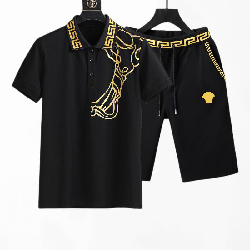 

Mens Tracksuits Luxury designer classic Medusa head portrait embroidered badge high-quality T shirt shorts suit summer sportswear