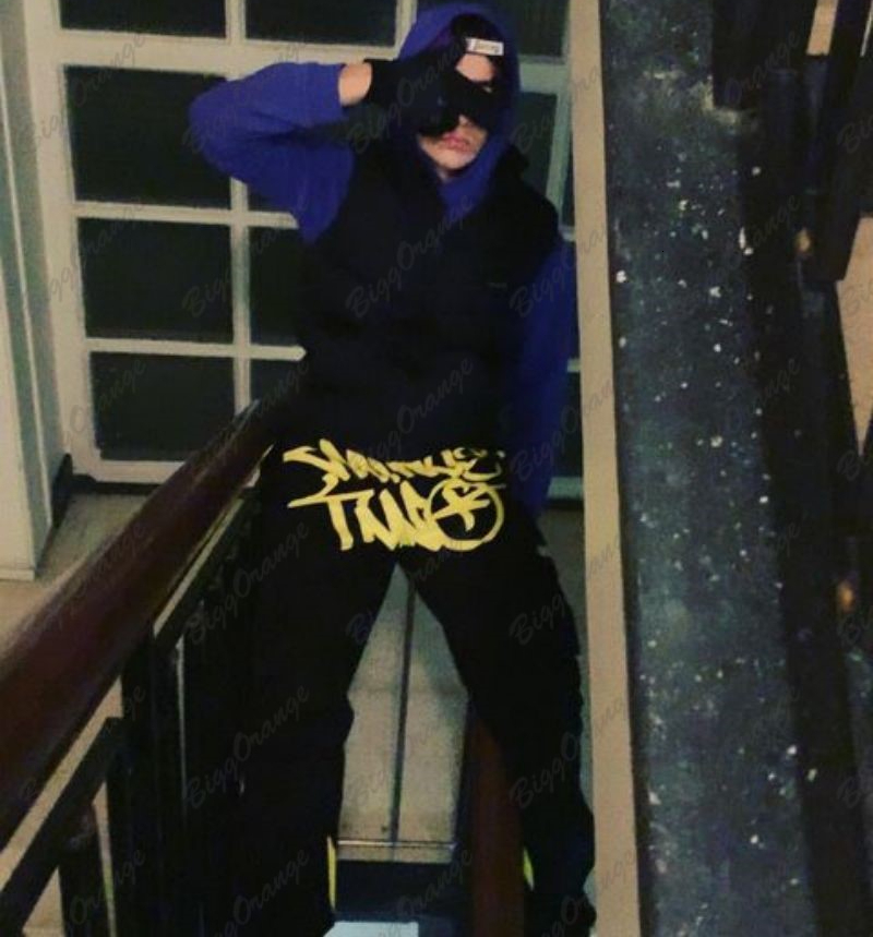 

Mens Pants Yellow print pants Y2k pocket cargo pants street hip hop loose drawstring wide leg pants men cargo pants women 230419