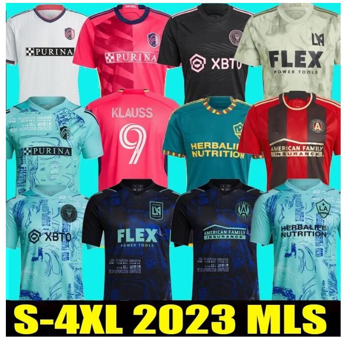 

S-4XL MLS 2023 LA Galaxy LAFC Soccer Jerseys 23 24 St. L ouis City KLAUSS BECKHAM VELA Football Shirts Atlanta Inter United FC Miami Louis''RED' One Planet adult uniform