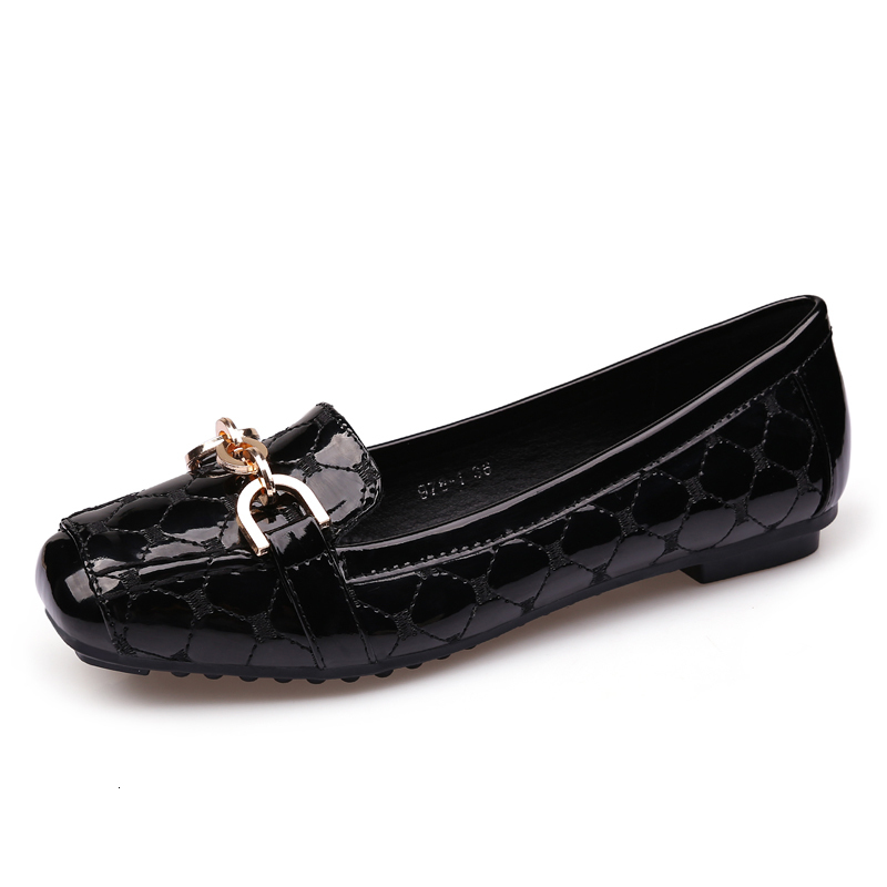 

Sandals Flat Shoes Woman Loafer Boat Party Wedding Dress Soft Bottom Square Toe Striking Luxury Brand Design Style 230419, Black