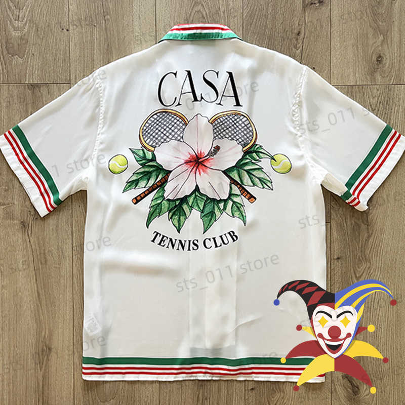 

Men's Casual Shirts Silk CASABLANCA Shirt Men Women Casual CASABLANCA 2023 Spring And Summer Top Tees T230419