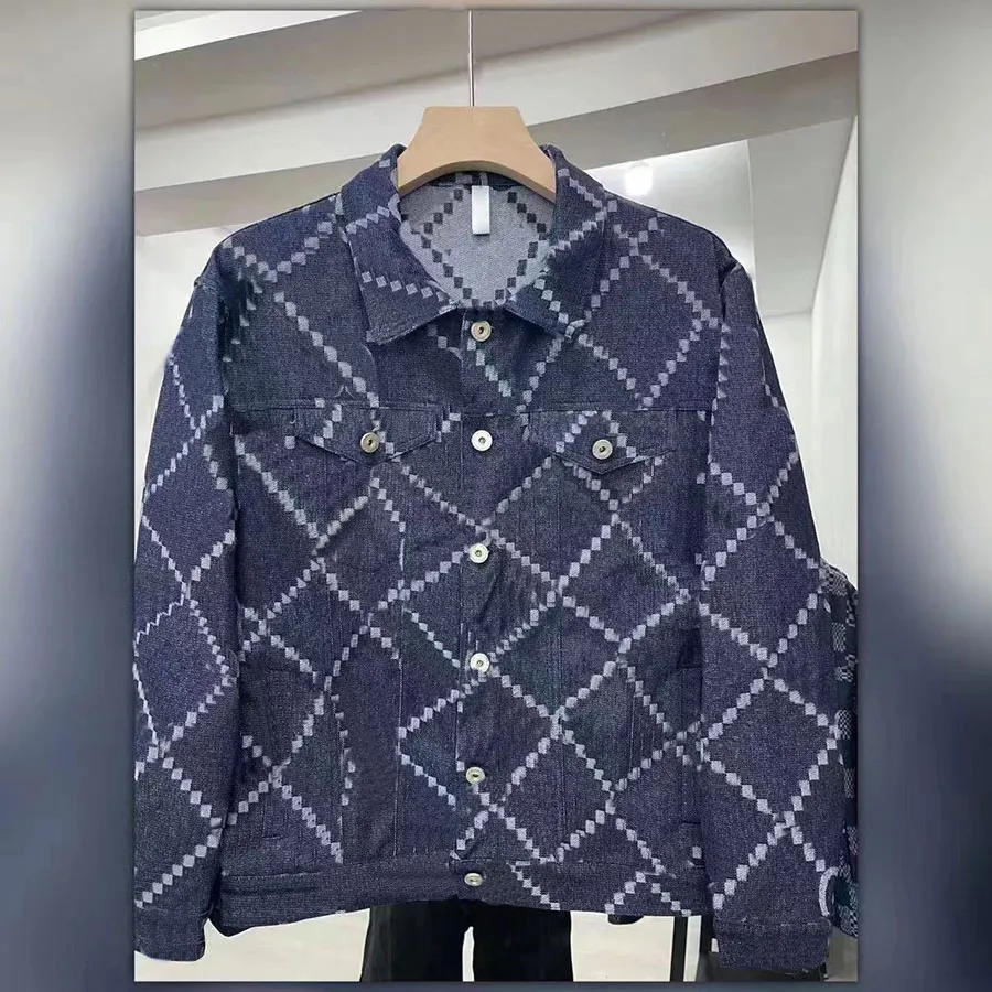 

Mens Jacket Denim Coat Spring Autumn Man Coats Designer Printed Outwears Jeans Jackets -5XL oGw, Blue-g