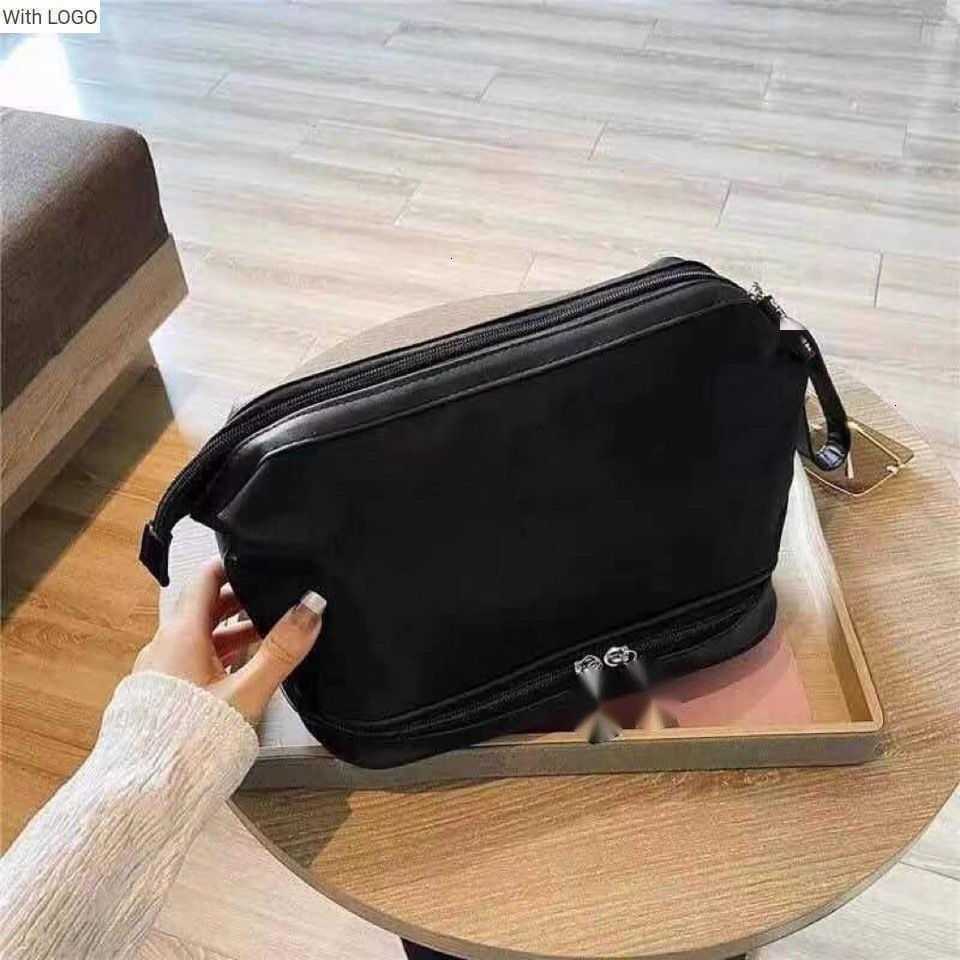 

Stuff Sacks New Classic Women's Waterproof Double CC Layer Wash Bag Large Capacity Medieval Small Fragrance Cosmetics Storage Bag Women YCYN