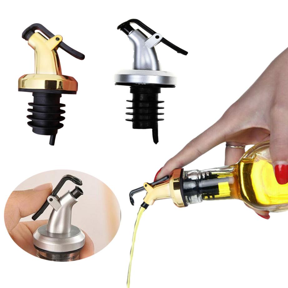 Oil Bottle Stopper Lock Plug Seal Leak-proof Food Grade Rubber Nozzle Sprayer Liquor Dispenser Wine Pourer Kitchen Tool-image-859852728