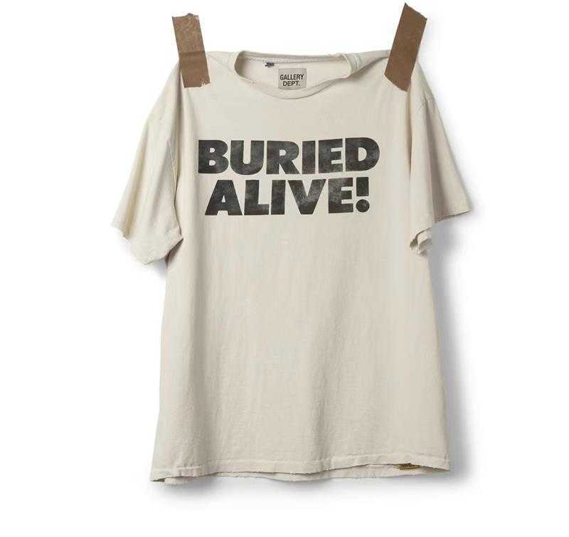 

Fashion Designer Clothing Tees Rock Tshirt Galleryes Depts New Slogan Buried Alive Tee Printed Short Sleeve T-shirt Short Tee Casual Streetwear Vintage Hip hop, Letter gilding