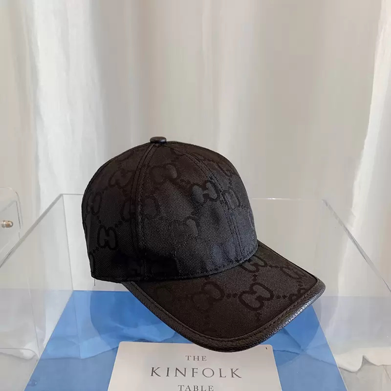 cap baseball hat adjustable size baseball cap designer all over lettered beanie Luxury Leather label small face hat big head circumference classi