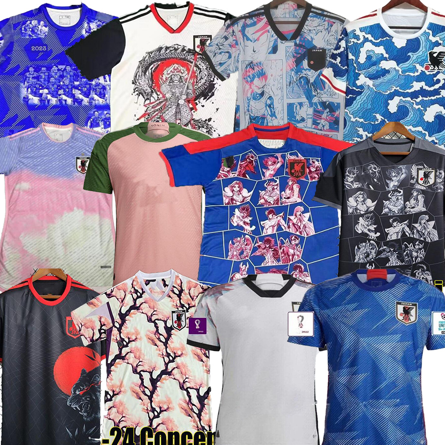 

Japan 2023 Soccer Jerseys Cartoon ISAGI ATOM TSUBASA MINAMINO ASANO DOAN KUBO ITO WOMEN KIDS KIT 2023 Japanese Special uniform 23 24 Football Shirt Fan Player version, Home+patch