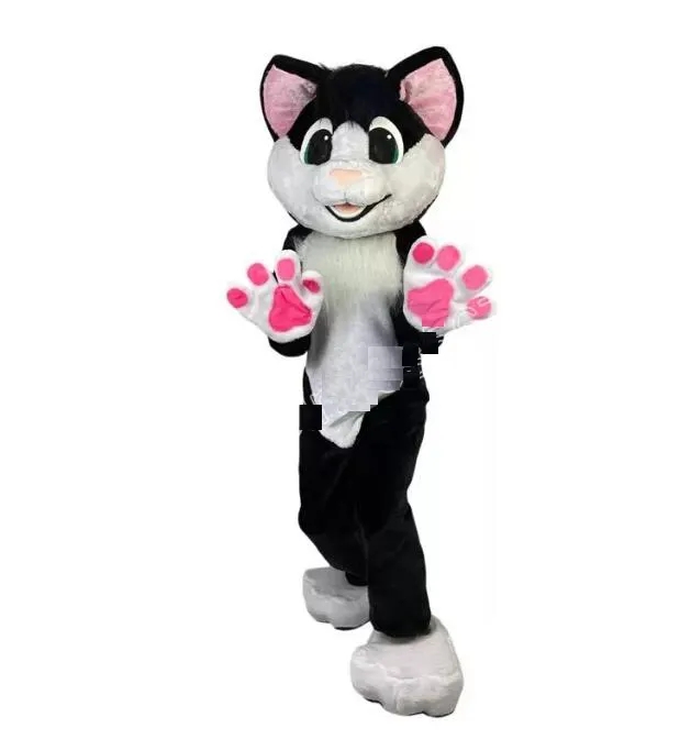 

Promotional Mascot Costumes Plush Black Cat Mascot Costumes Halloween Cartoon Adult Size Fancy Dress, As picture