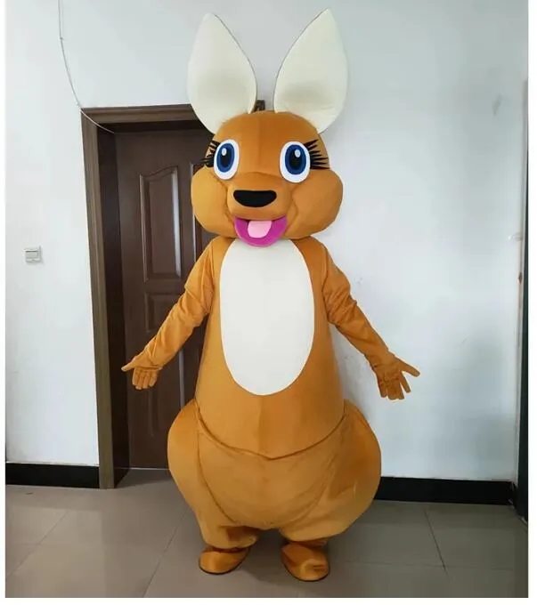 

Promotional Mascot Costumes Kangaroo Mascot Costumes Halloween Cartoon Adult Size Fancy Dress, As picture