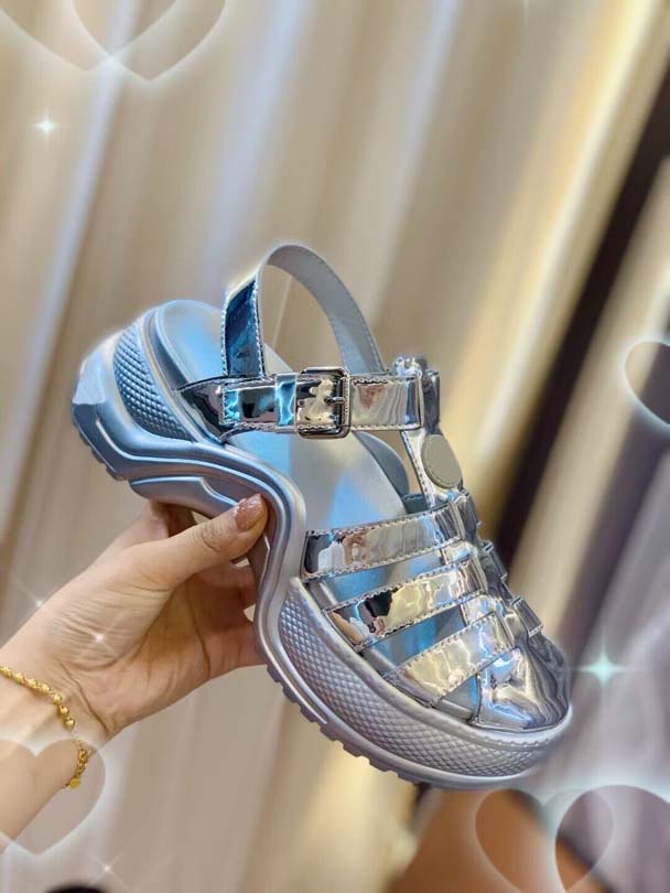 

Women's Open Heel Sandals Fashion Imported Leather Platform Heel Cool Shoes Designer Buckle Roman Women's Sandals 35-40, Black
