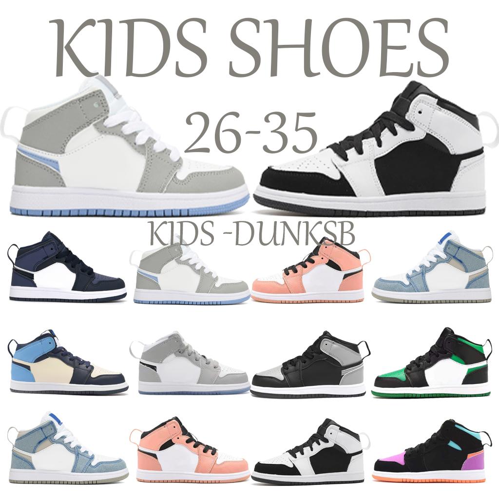

kids shoes 1s Jumpman childrens Athletic J1 sneaker sports Boys Girls Youth shoes outdoor basketball sneakerssize 26-35 gbtQ#, No box