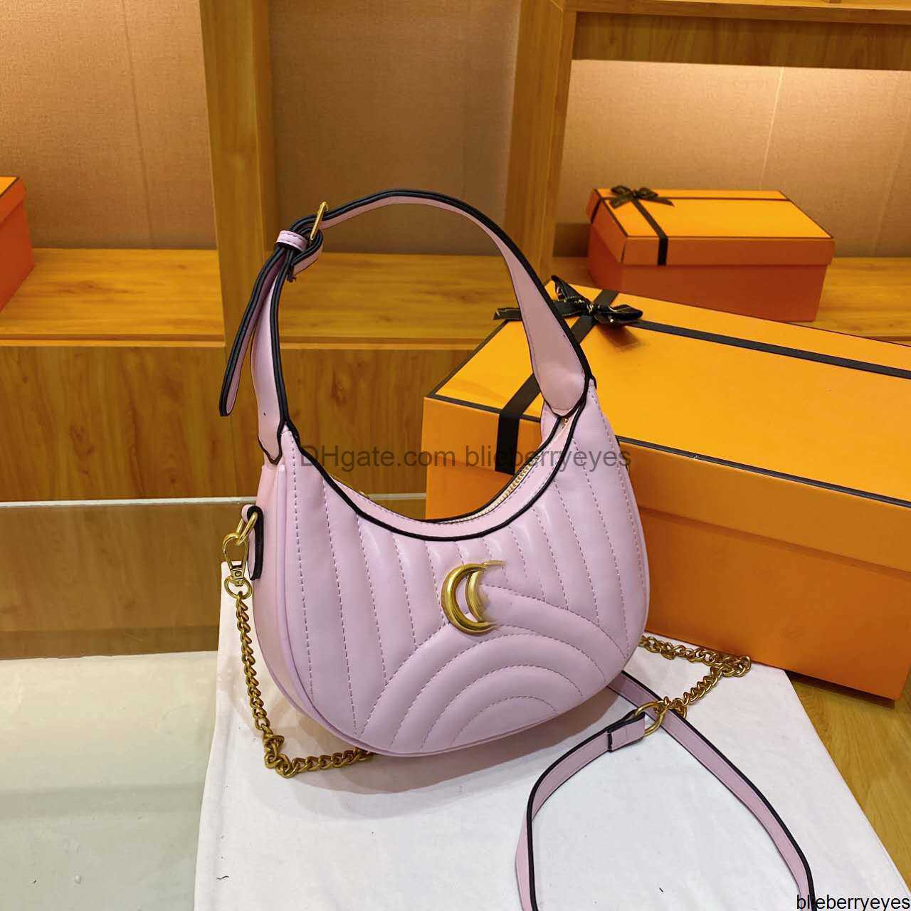 

2023 Designer Bag G Classic Shoulder Bag Luxury Fashion Tote Handbag Top Quality Cross Body Chain Bags, Pink