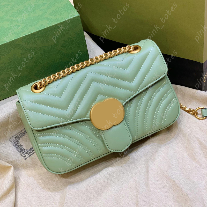 

Womens Marmont Crossbody Bag designers bag Luxury Real Leather Handbags Gold Chain Cosmetic Shopping Shoulder Bags Totes Wallet Purse NEW, Green