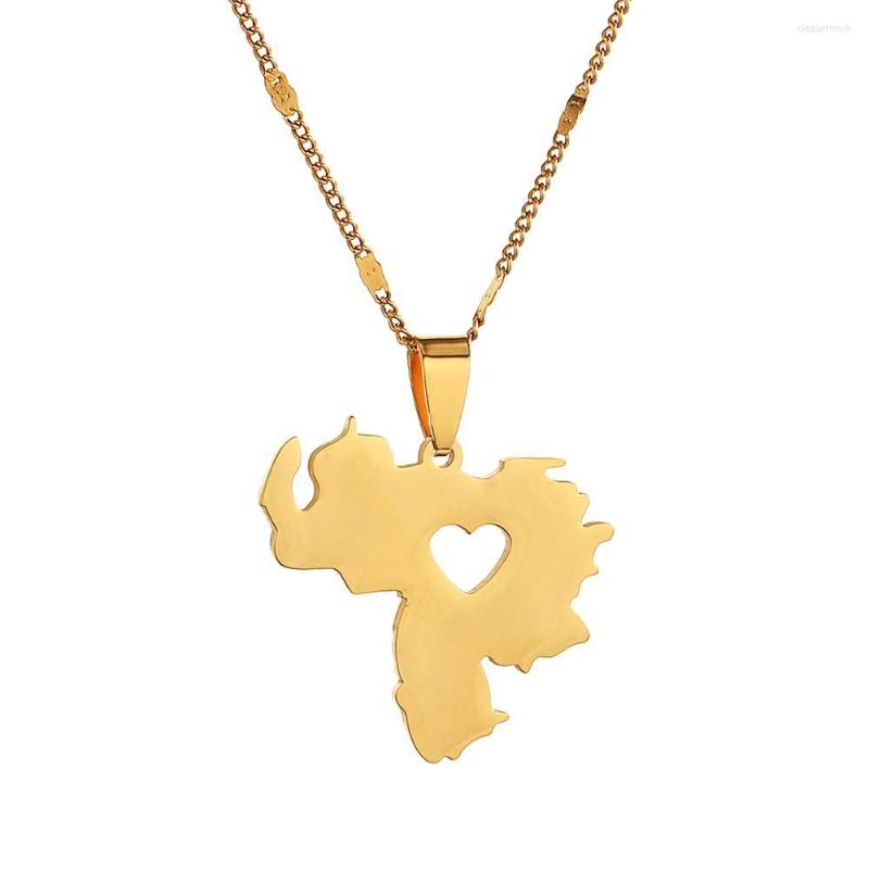 

Pendant Necklaces Stainless Steel Venezuela Map Necklace Jewelry Venezuelan Charm